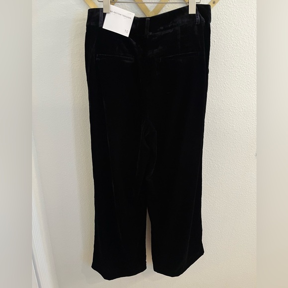 NWT Loft Peyton Velvet Trousers Black Wide Leg 10 - Picture 6 of 11